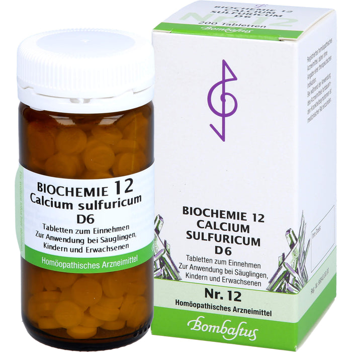 Biochemie 12 Calcium sulfuricum Bombastus D6 Tbl., 200 St TAB