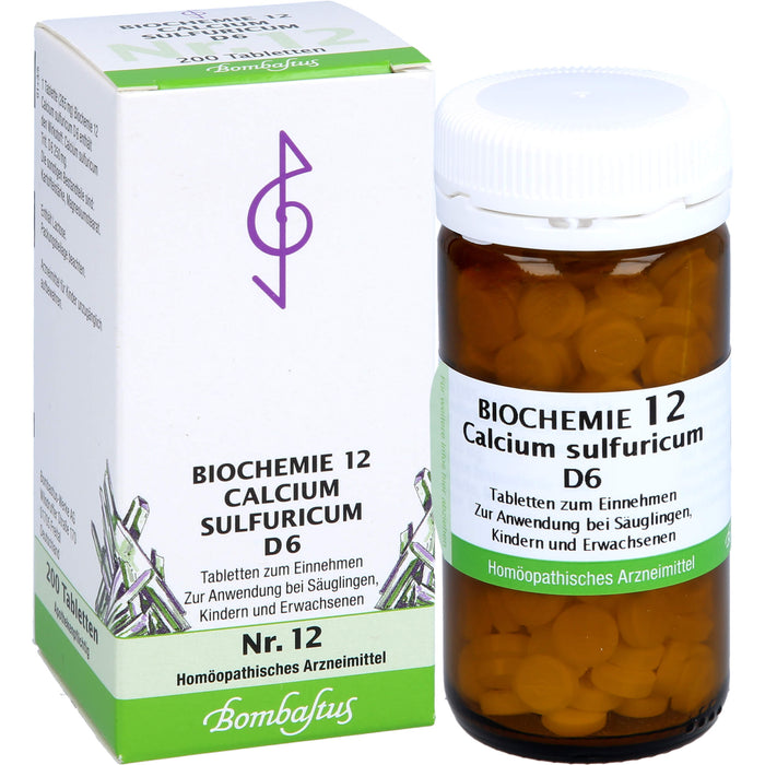 Biochemie 12 Calcium sulfuricum Bombastus D6 Tbl., 200 St TAB