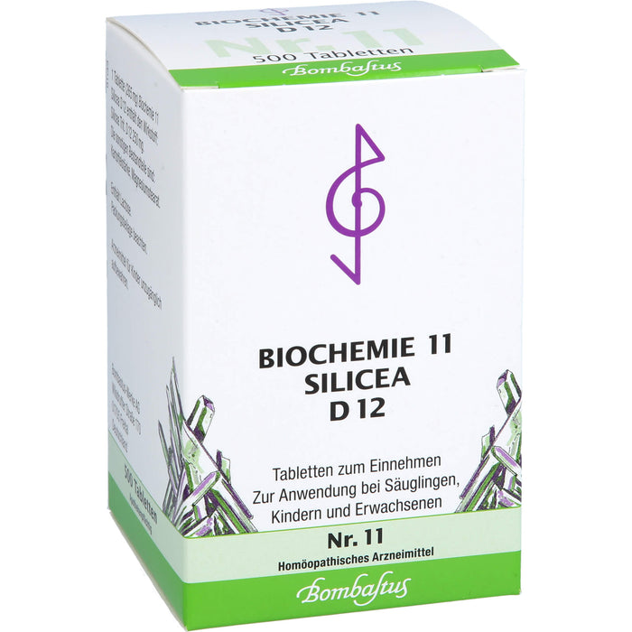 Bombastus Biochemie 11 Silicea D12 Tabletten, 500 St. Tabletten