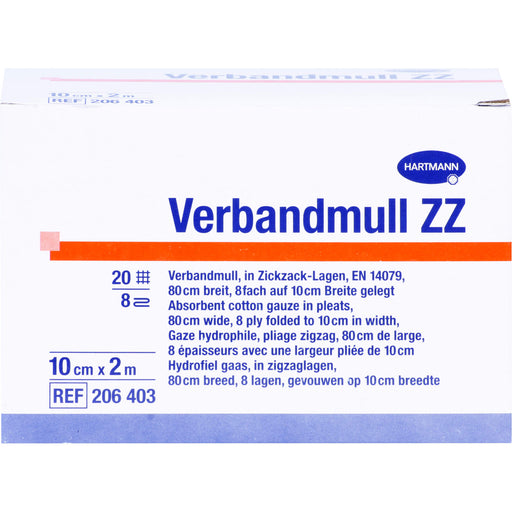 VERBANDMULL ZZ HART 2X10CM, 1 St VER