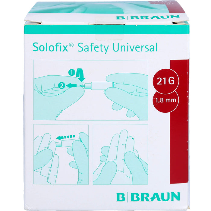 SOLOFIX Safety Universal 21G 1,8mm Stichl., 200 St LAN