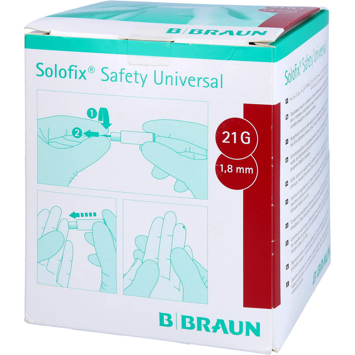 SOLOFIX Safety Universal 21G 1,8mm Stichl., 200 St LAN