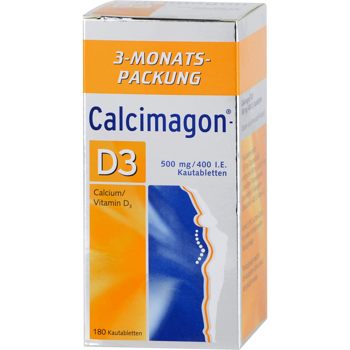 Calcimagon D3 500 mg/400 I.E. Kautabletten, 180 pcs. Tablets