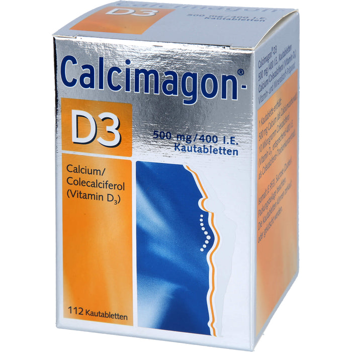 Calcimagon D3 500 mg / 400 I.E. Kautabletten, 112 pcs. Tablets