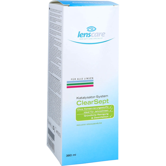 Lenscare ClearSept 380ml + Behälter, 1 St. Kombipackung