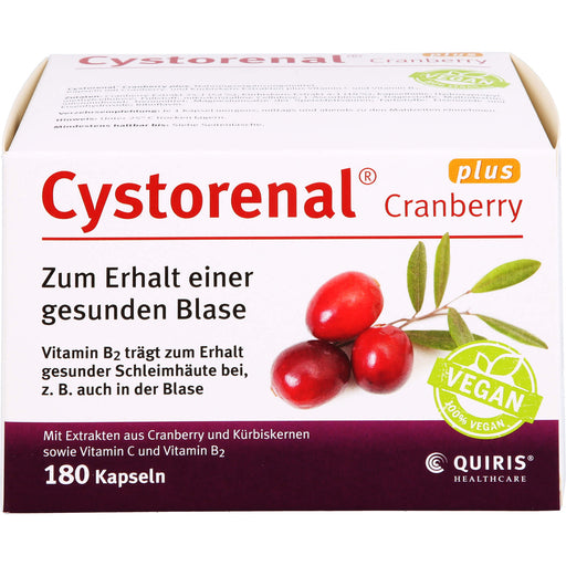 Cystorenal Cranberry plus Kapseln zum Erhalt einer gesunden Blase, 180 St. Kapseln