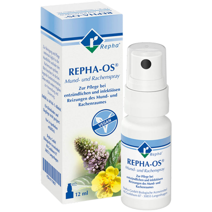 REPHA-OS Mundspray natürliche Mund- und Rachenpflege, 12 ml Lösung