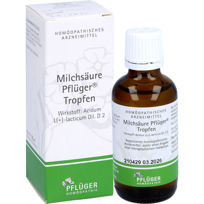 Pflüger Milchsäure Tropfen, 50 ml Lösung
