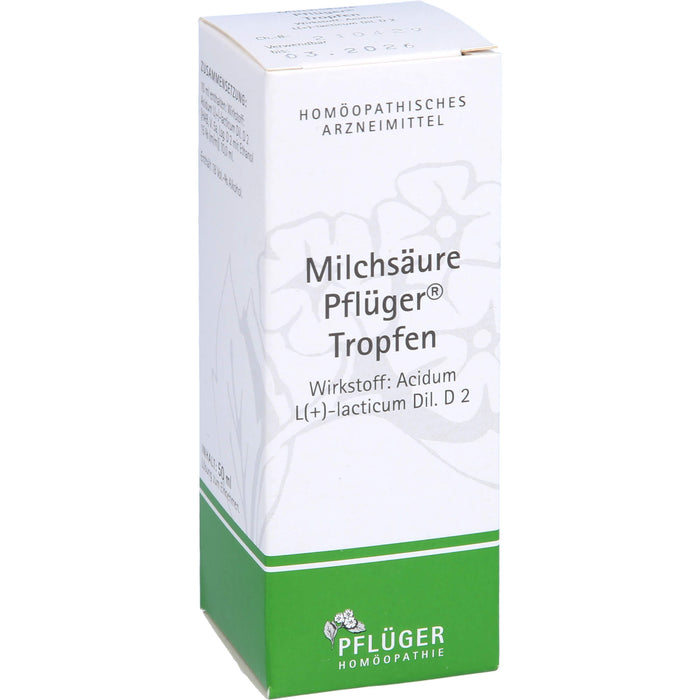 Pflüger Milchsäure Tropfen, 50 ml Lösung