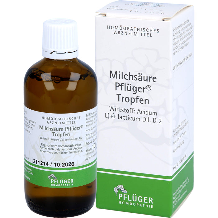 Milchsäure Pflüger  Tropfen, 100 ml Lösung