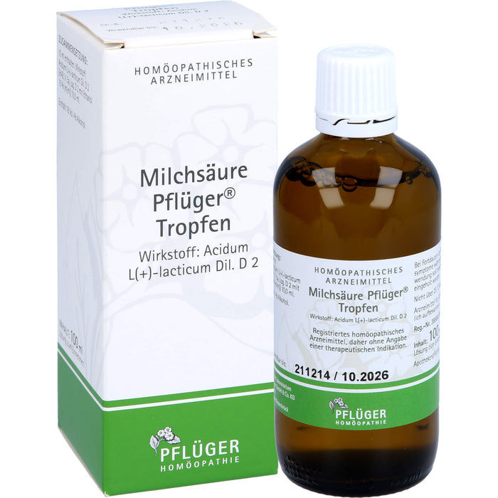 Milchsäure Pflüger  Tropfen, 100 ml Lösung