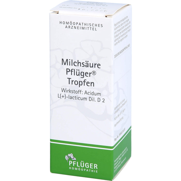 Milchsäure Pflüger  Tropfen, 100 ml Lösung