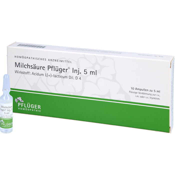 Milchsäure Pflüger  Inj. 5 ml, 10 St. Ampullen