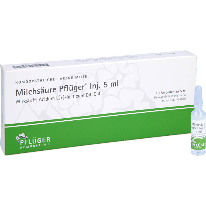 Milchsäure Pflüger  Inj. 5 ml, 10 St. Ampullen