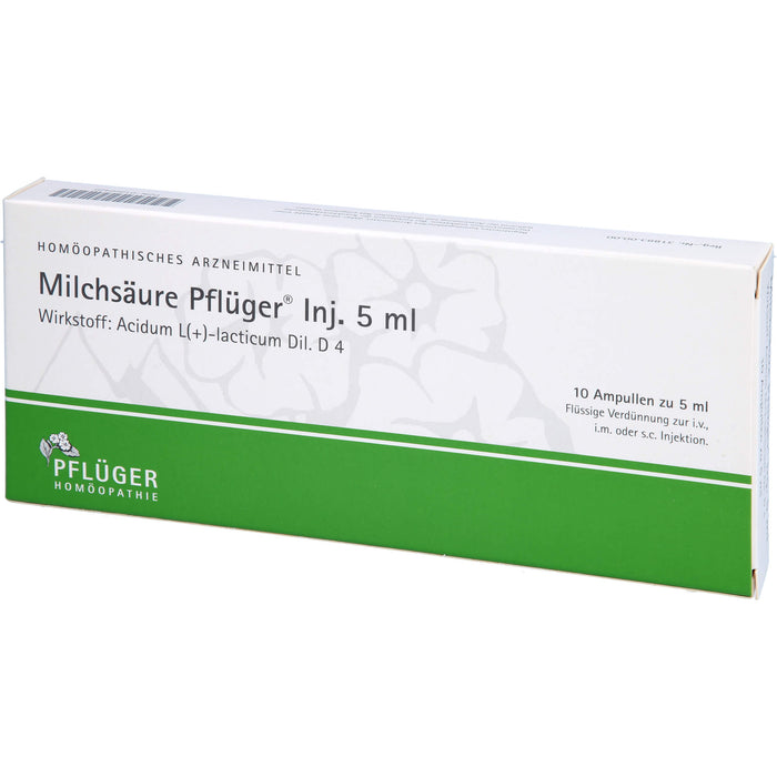 Milchsäure Pflüger  Inj. 5 ml, 10 St. Ampullen