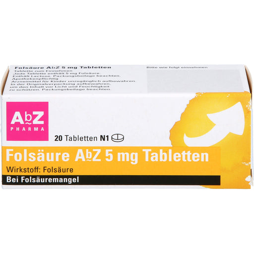 Folsäure AbZ 5 mg Tabletten, 20 St TAB