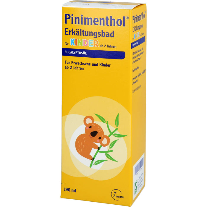 Pinimenthol Eucalyptusöl Erkältungsbad für Kinder ab 2, 190 ml Badezusatz