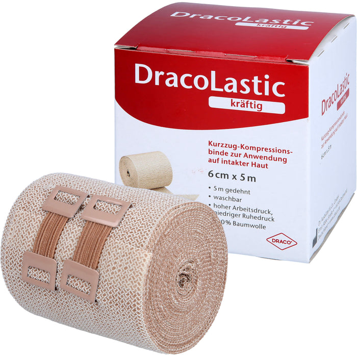 DracoLastic kräftige Kurzzugbinde 6 cm x 5 m, 1 St. Binde