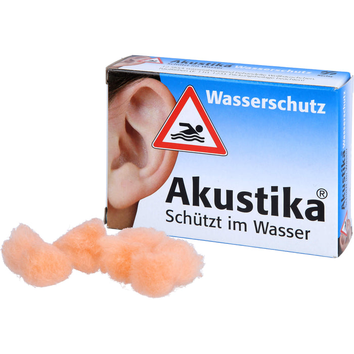 Akustika Wasserschutz Ohrschutz Wollebäuschchen, 1 St. Packung