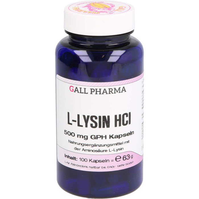 GALL PHARMA L-Lysin HCl 500 mg GPH Kapseln, 100 St. Kapseln