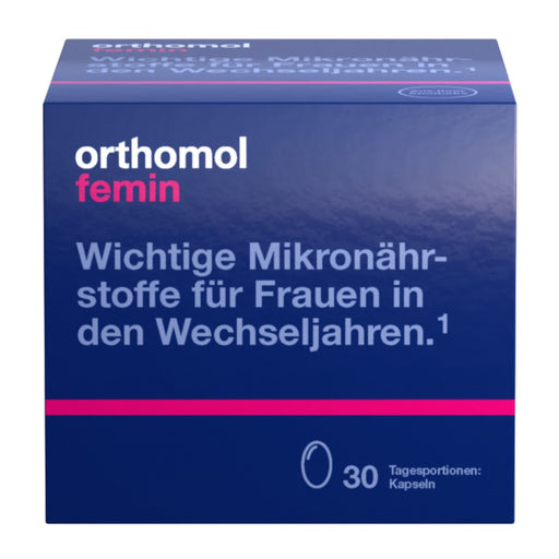 Orthomol Femin - Mikronährstoffe für Frauen in den Wechseljahren - mit Biotin, Selen, Zink, Nachtkerzenöl, Coenzym Q10, 30 St. Tagesportionen