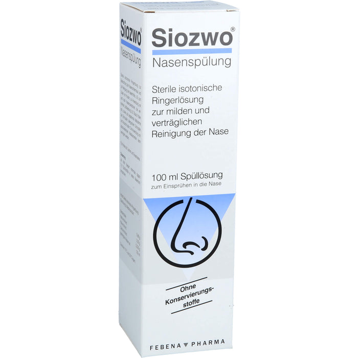 Siozwo Nasenspülung, sterile isotonische Ringerlsg. (ohne Konservierungsstoffe), 100 ml Nasendusche