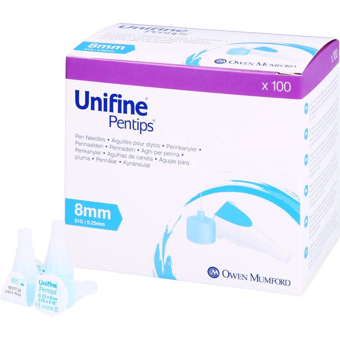Unifine Pentips 8mm 31G, 100 St KAN