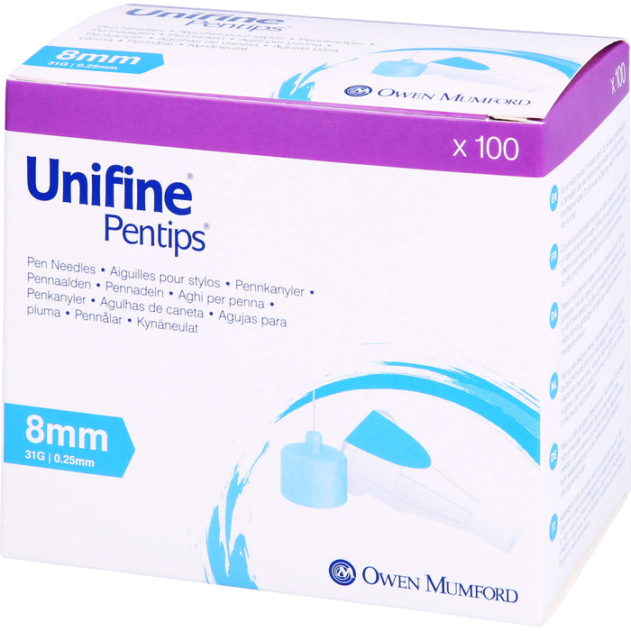 Unifine Pentips 8mm 31G, 100 St KAN