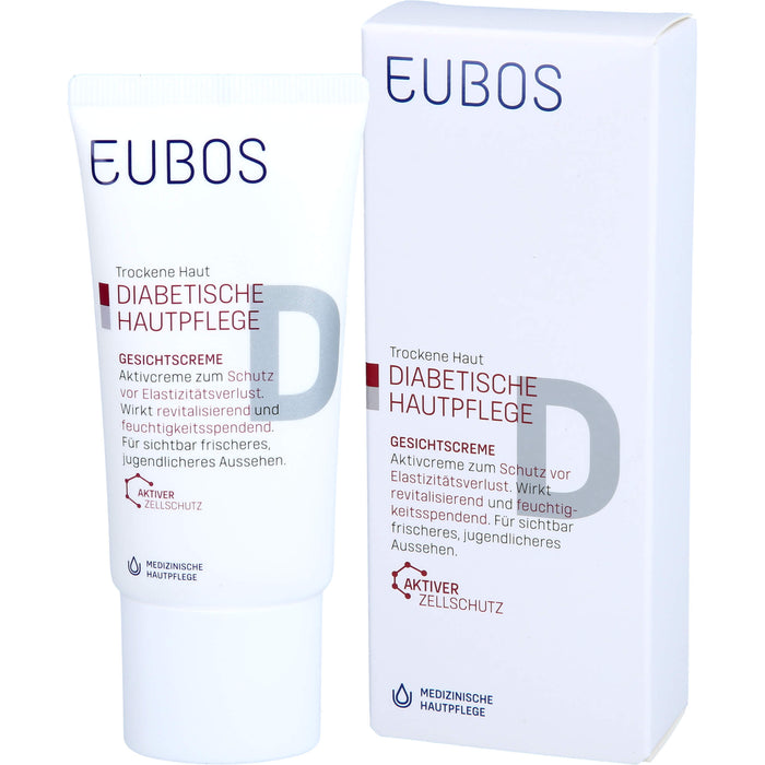 EUBOS diabetische Hautpflege Gesichtscreme für trockene Haut, 50 ml Creme