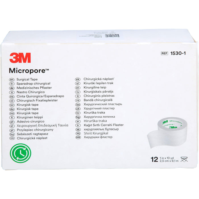 MICROPORE WEI 2,50 cm x 9,10 m, 12 St PFL