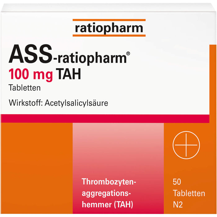 ASS-ratiopharm 100 mg TAH Tabletten, 50 pcs. Tablets