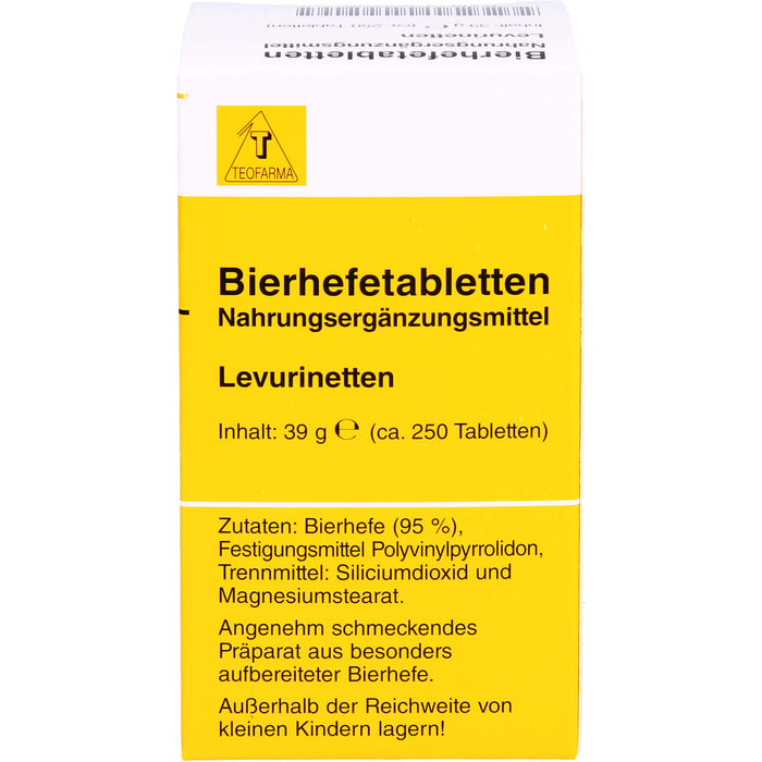Teofarma Bierhefetabletten Leuvrinetten, 250 St. Tabletten