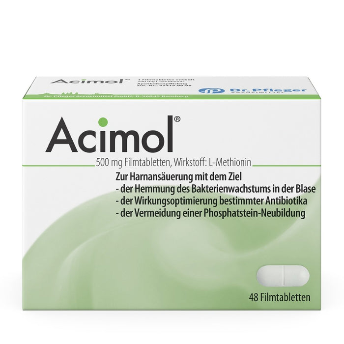 Acimol 500 mg Filmtabletten zur Harnansäuerung mit L-Methionin, 48 St. Tabletten