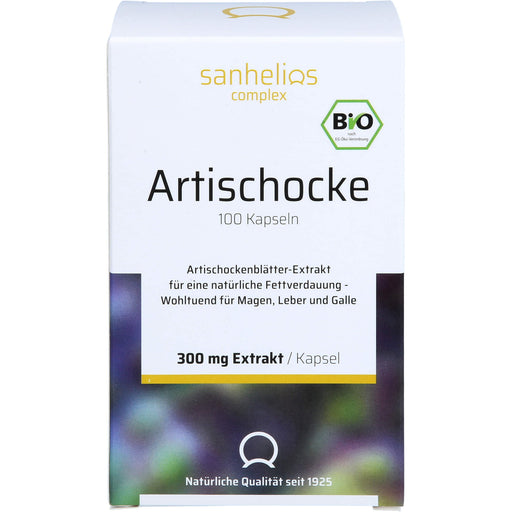 Sanhelios bio Artischocke Kapseln für eine natürliche Fettverdauung, 100 St. Kapseln