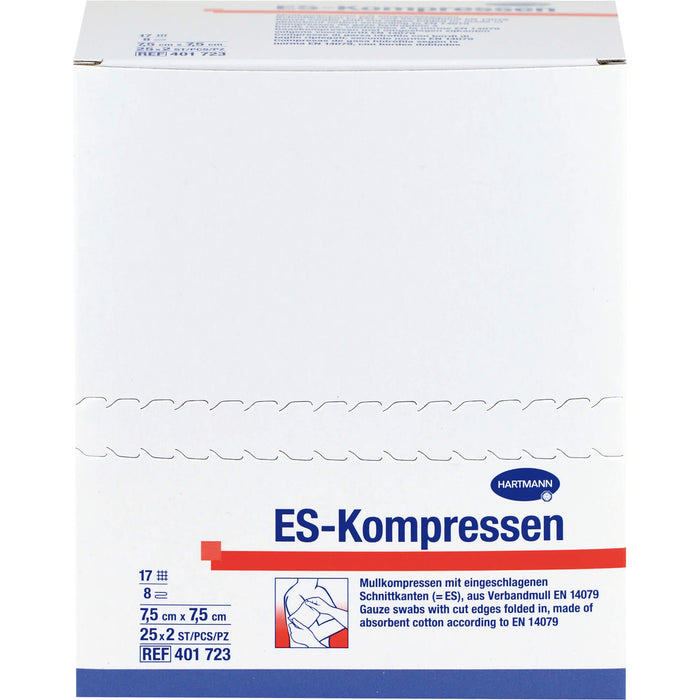 HARTMANN ES-Kompressen 7,5 cm x 7,5 cm steril, 50 St. Kompressen
