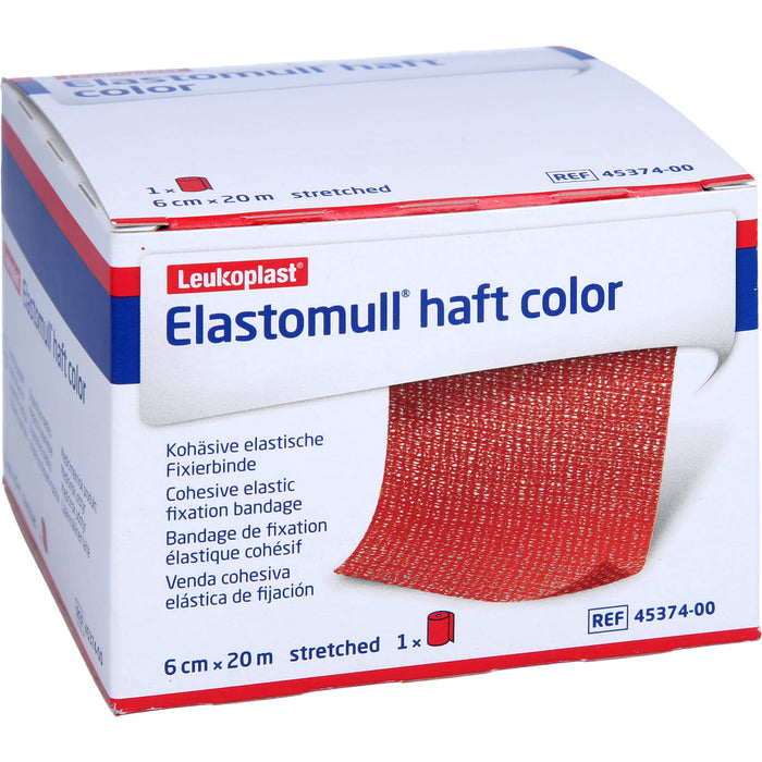 ELASTOMULL HAFT 20MX6cm color rot, 1 St BIN