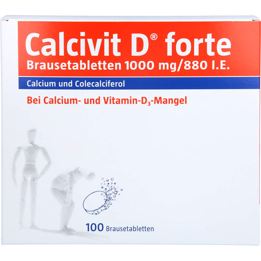 Calcivit D forte Brausetabletten 1000 mg/880 I.E., 100 St. Tabletten