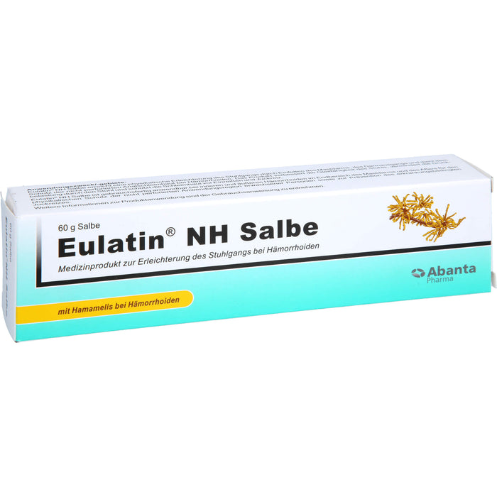 Eulatin NH Salbe zur Erleichterung des Stuhlgangs bei Hämorrhoiden, 60 g Salbe