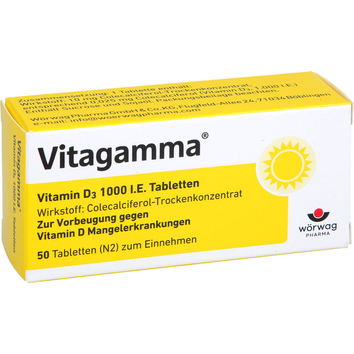 Vitagamma Vitamin D3 1000 I.E. Tabletten, 50 St TAB