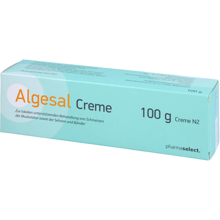 Algesal Creme zur lokalen unterstützenden Behandlung von Schmerzen der Muskulatur sowie der Sehnen und Bänder, 100 g Creme