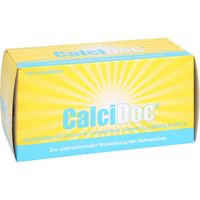 CalciDoc®, 600 mg/400 I.E. Kautabletten, 120 St KTA