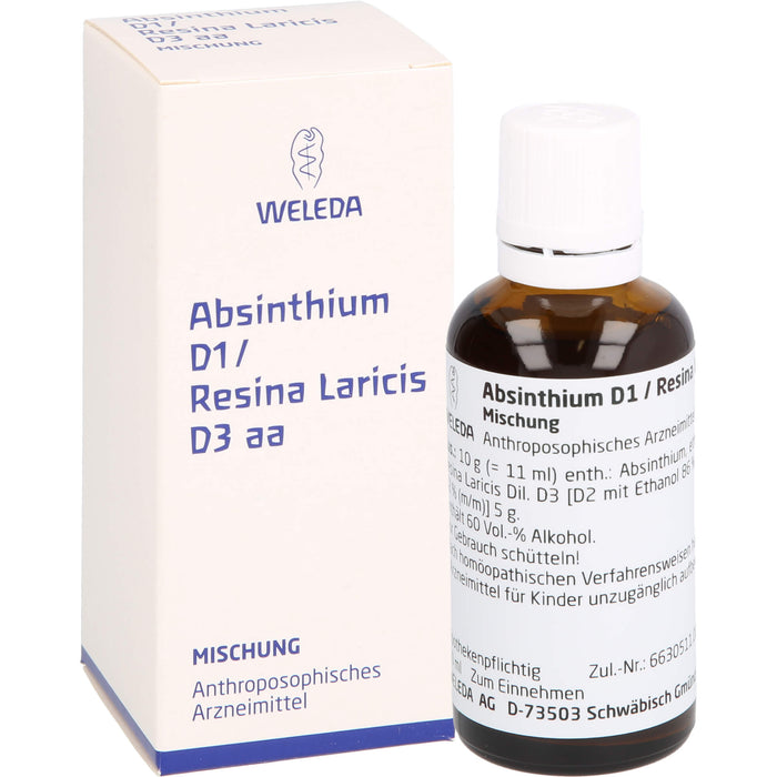 Absinthium D1 Resina laricis D3 WELEDA aa Dilution, 50 ml Mischung