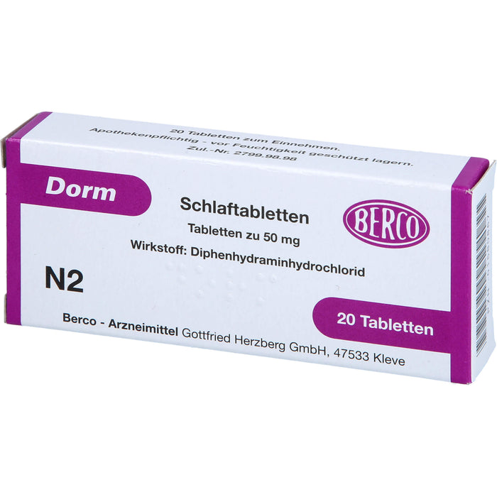 Dorm Schlaftabletten, 20 St. Tabletten