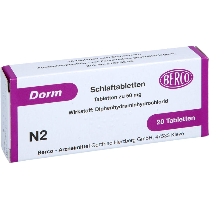 Dorm Schlaftabletten, 20 St. Tabletten