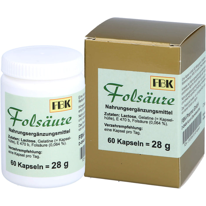 FBK Folsäure Kapseln, 60 St. Kapseln