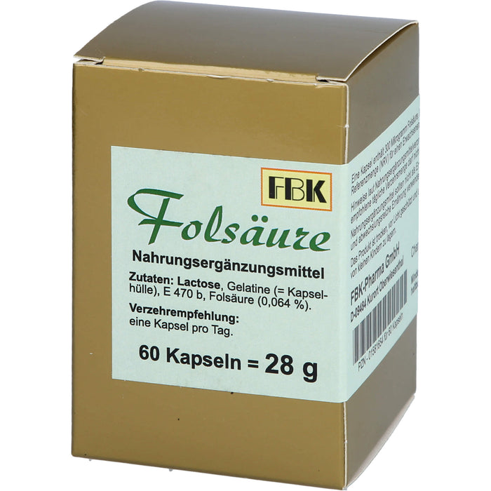 FBK Folsäure Kapseln, 60 St. Kapseln