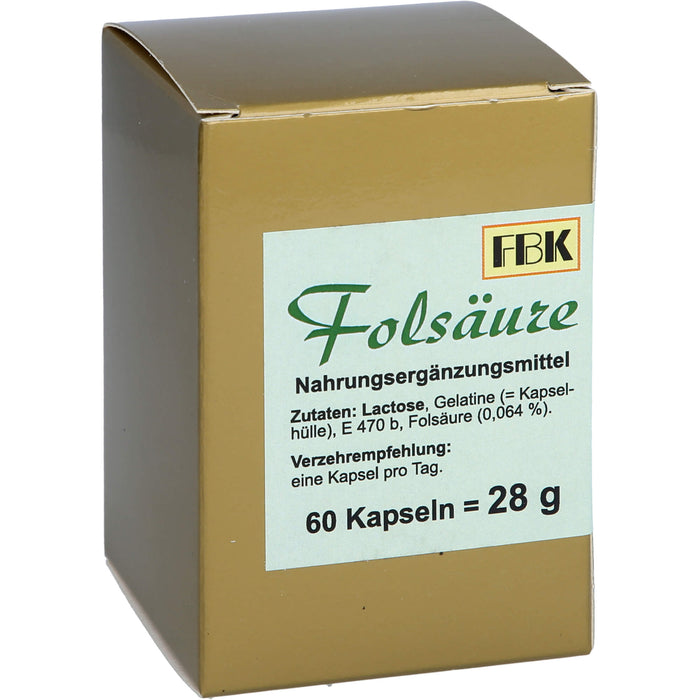 FBK Folsäure Kapseln, 60 St. Kapseln