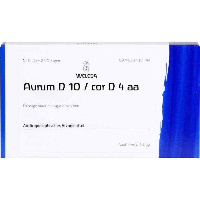 Aurum D10/Cor D4 Weleda Amp., 8X1 ml AMP