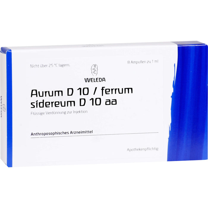 Aurum D10/Ferrum sidereum D10 Weleda Amp., 8X1 ml AMP