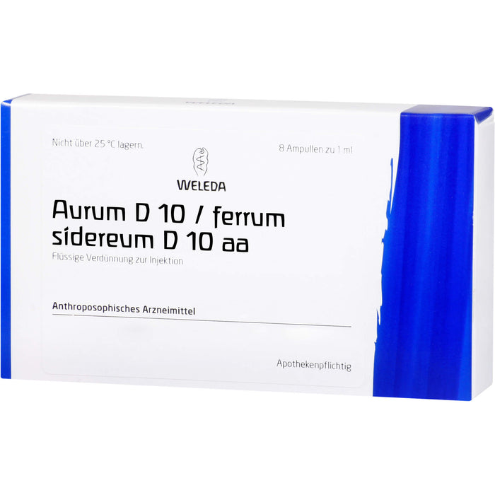 Aurum D10/Ferrum sidereum D10 Weleda Amp., 8X1 ml AMP